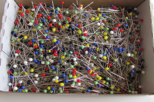 Glaskopfstecknadeln 0,80 x 48mm, 1.000 St.