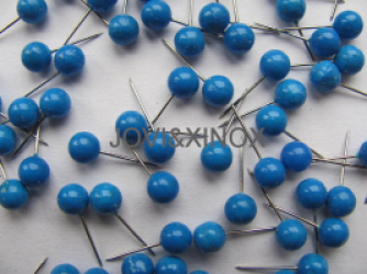 Buntkopfstecknadeln 0,60x17mm-Kopf 5,8mm BLAU 1000 St.