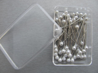 Pearlized Ball Head Pins WHITE, 0,60x38mm 50 Count