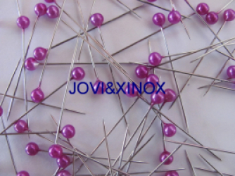 Pearlized Ball Head Pins PURPLE, 0,60x38mm 50 Count