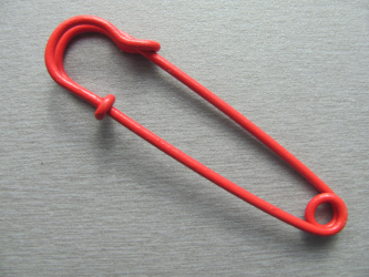 Pin for kilts, decorative pin, cloth pin, 70mm, red