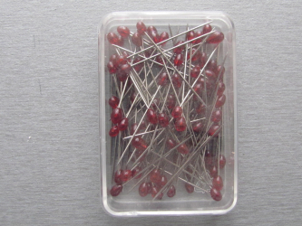 EF-Nirosta Stecknadeln 0,59x33mm PERLRUBINROT 100Stück