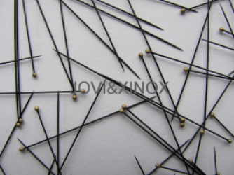 Extra Fine Nirosta Pins Black 0,35x38mm 100Pcs.