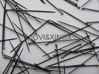 Extra Fine Nirosta Pins Black 0,70x52mm 100Pcs.