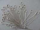 100 Stück Sattlernadeln & Ringstecker 1,60 x 75 mm – Robuste Zuschnittnadel aus Federstahl (Vernickelt)