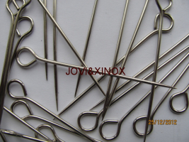 100 Stück Sattlernadeln & Ringstecker 1,60 x 85 mm – Robuste Zuschnittnadel aus Federstahl (Vernickelt)