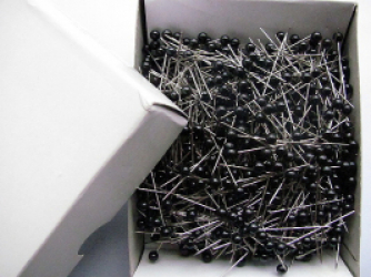 Buntkopfstecknadeln 0,60 x 32mm SCHWARZ 1.000St.