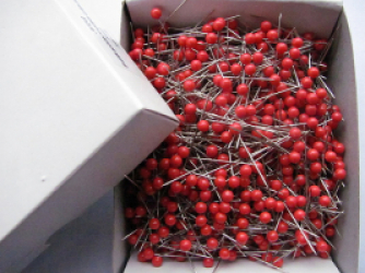 Buntkopfstecknadeln 0,60 x 32mm ROT 1.000 St.