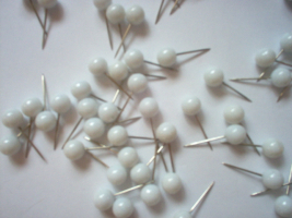 Buntkopfstecknadeln 0,60x17mm-Kopf 5,8mm WEISS 200 St.
