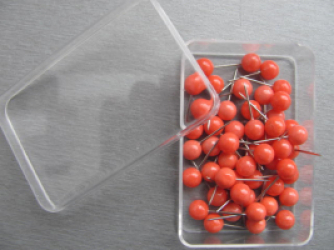 Buntkopfstecknadeln 0,60x17mm-Kopf 5,8mm ROT 50 St.