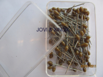 Stainless steel pins 0.59 x31mm COPPER ADDED 100pcs