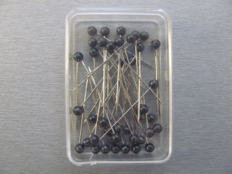 Pins with plastic heads 0,60 x 32mm BLACK 40pcs