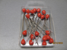 Upholster pin RED 60mm long, 20 Count