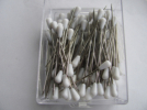 Upholster pin WHITE 60mm long, 100 Count