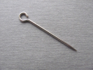 100 Stück Sattlernadeln & Ringstecker 1,60 x 50 mm – Robuste Zuschnittnadel aus Federstahl (Vernickelt)
