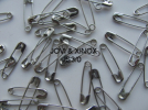 Safety pins 19mm, SILVER 1000pcs