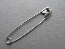 Safety pin DUPLEX 1,30mm x 60mm lang nickel plated