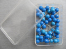 Pins with plastic heads 0,60x17mm BLUE 50pcs