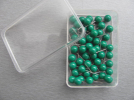 Pins with plastic heads 0,60x17mm GREEN 50pcs