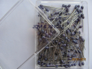 Stainless steel pins 0.59 x31mm PEARL VIOLET 200pcs