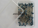 Stainless steel pins 0.59 x31mm PEARL-GENTIAN 100pcs